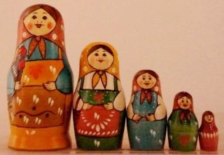 Russian Doll The Origin 5 Piece Blue