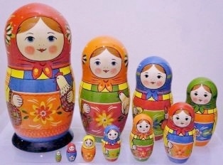 Russian Doll Colorful Family at Farm 10P