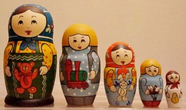 Russian Doll Happy Family Teddy Bear