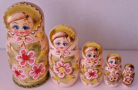 Russian Doll Raw Beauty in Pink Flowers