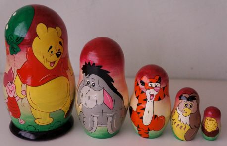 Russian Doll Disney Looney Tunes Cartoon Winnie the Poo