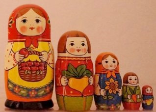 Russian Doll Colorful Family at Market